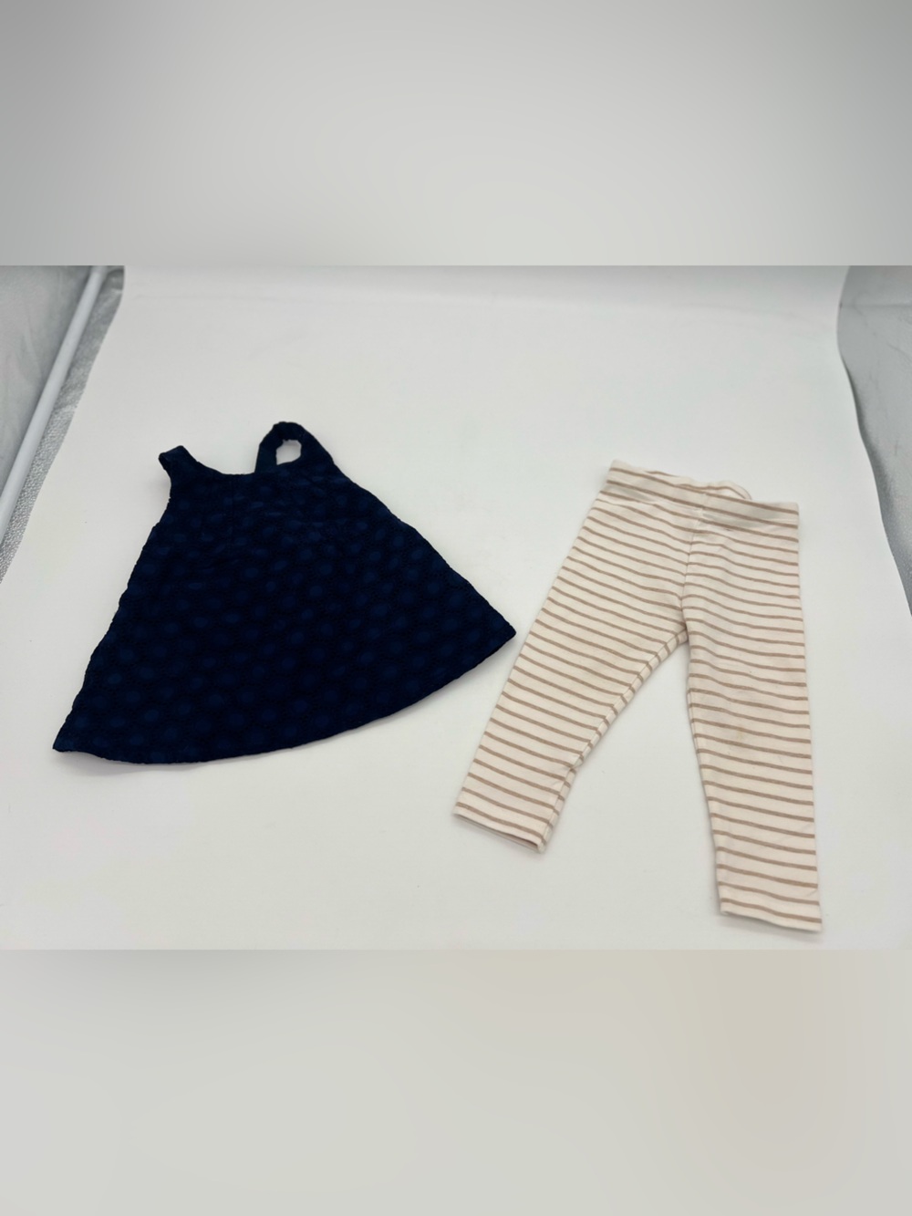 Savannah Baby Girl Blue Embroidered Shirt 12M And Gymboree Leggings 12-18M Set